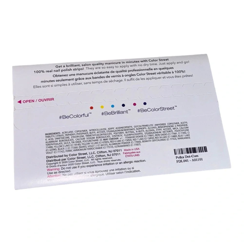 Color Street POLKA DOT-COM Clear Overlay Black & Clear Polka Dots Nail Set - Picture 4 of 7